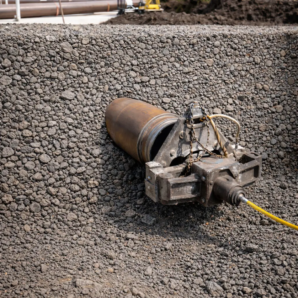 Directional pipe ramming equipment used for straight-line underground pipe installation without open trenching